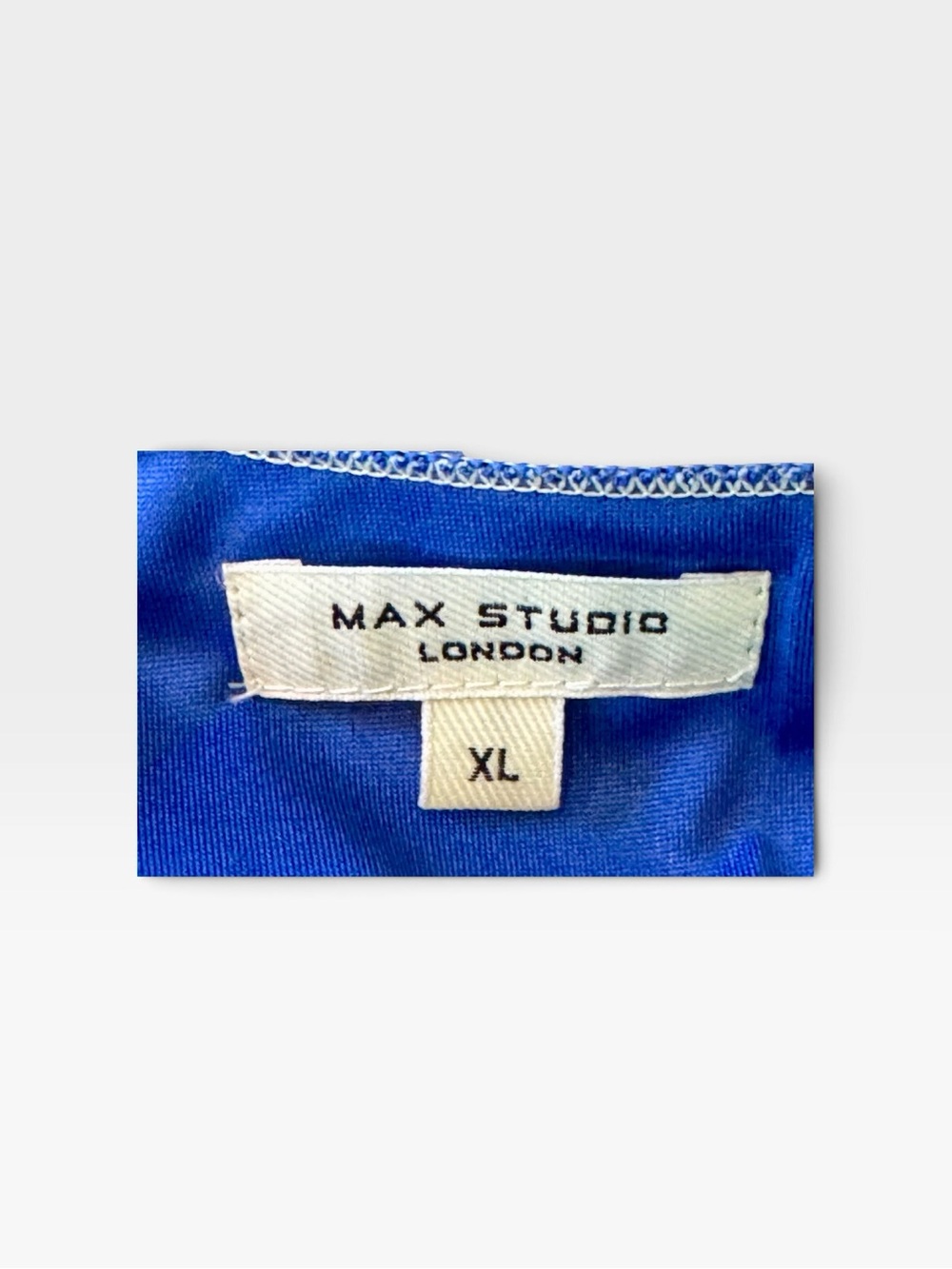 Max Studio Blue Printed Sleeveless Tiered Maxi Dress - Picture 3 of 3